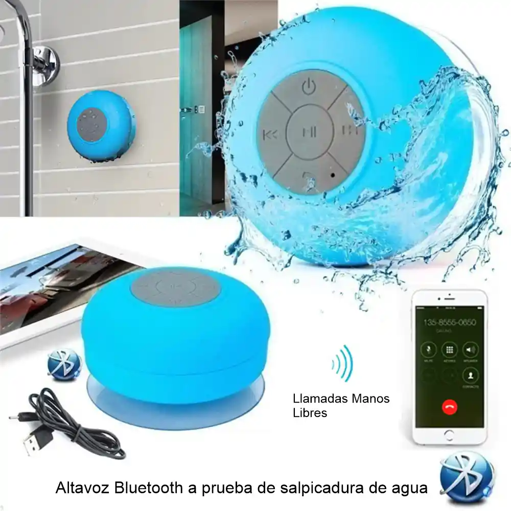 Parlante Resistente Al Agua Speaker Impermeable Ducha Bts06