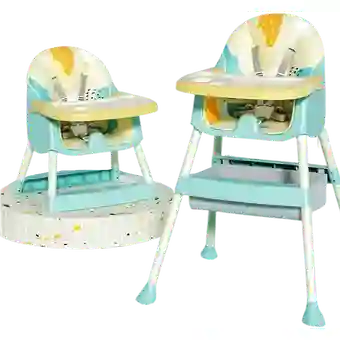 Silla Comedor Bebe 2 En 1 D-d Azul Planeta