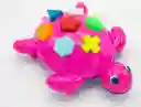 Tortuga Didáctica Para Encajar Fichas En Color Fucsia..