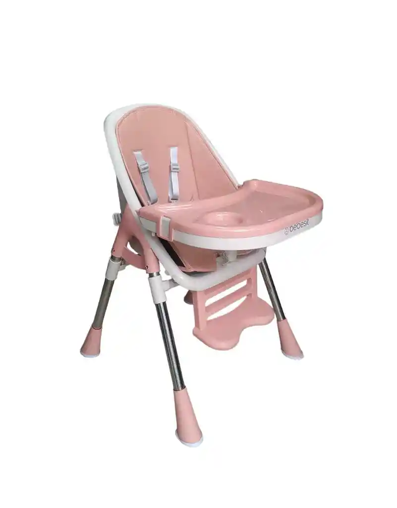 Silla Comedor Alta Y Baja Baby Dinner Bebesit Rosa