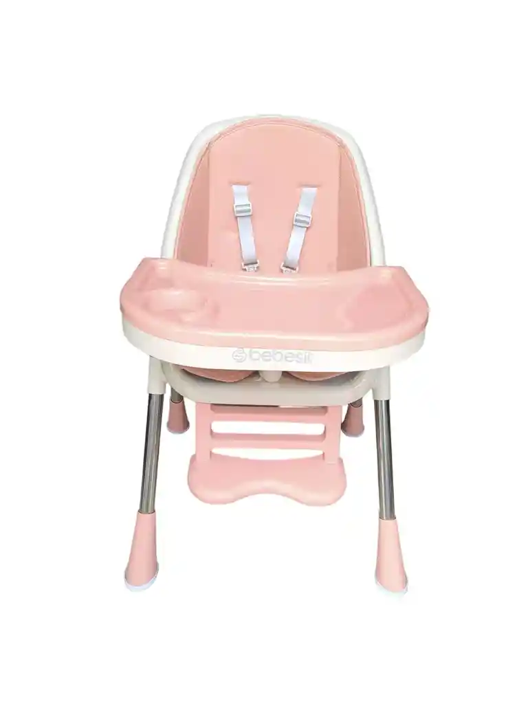 Silla Comedor Alta Y Baja Baby Dinner Bebesit Rosa