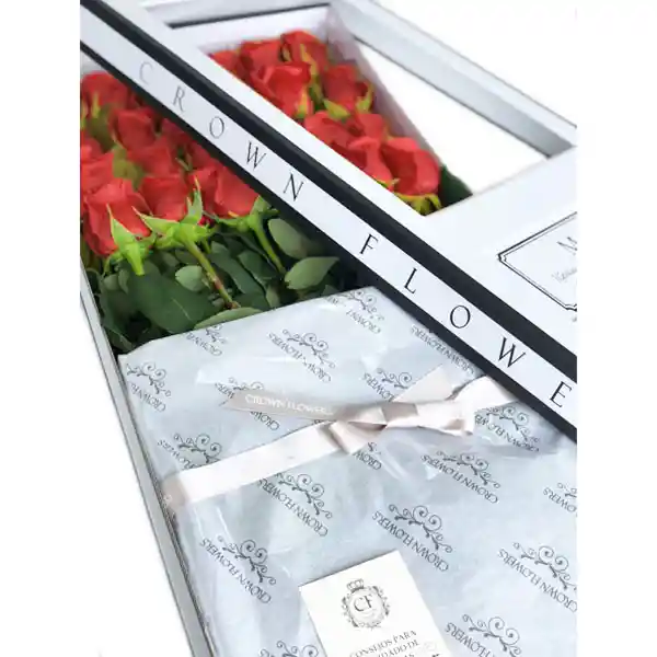 Califronia 24 Rosas Caja Blanca