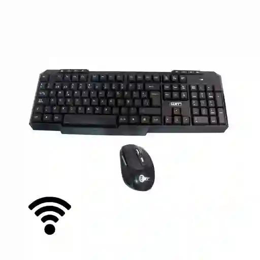 Teclado Con Mouse Inalambrico Negro Wit Para Computador