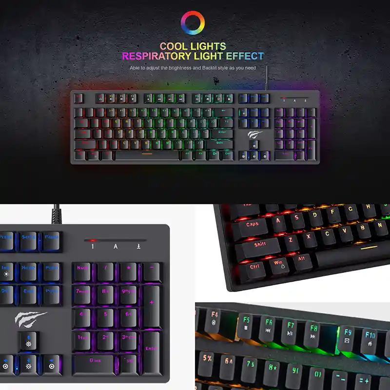 Teclado Mecánico Rgb Gamer Gamenote Kb858l Retroiluminado Led