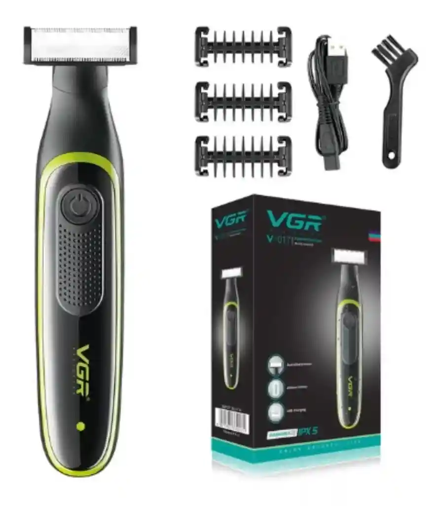  Afeitadora Electrica Recargable Seco Humedo VGR V017 