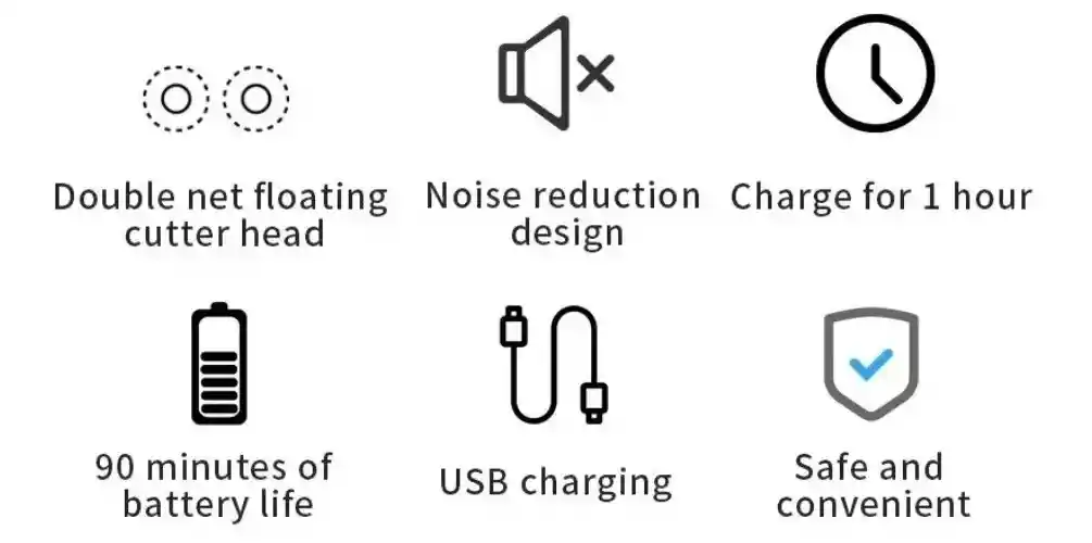  Afeitadora Electrica VGR V341 Portatil Recargable Usb 