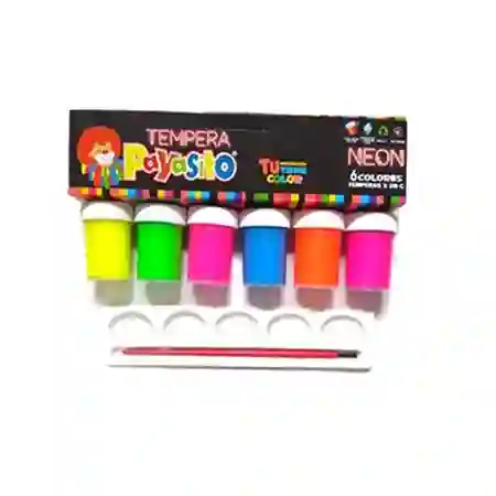 Tempera Neon Payasito Cj X6