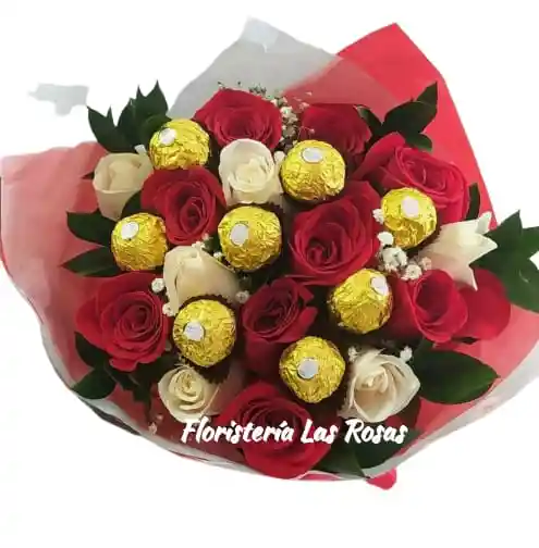 Mix De Chocolates Y Rosas