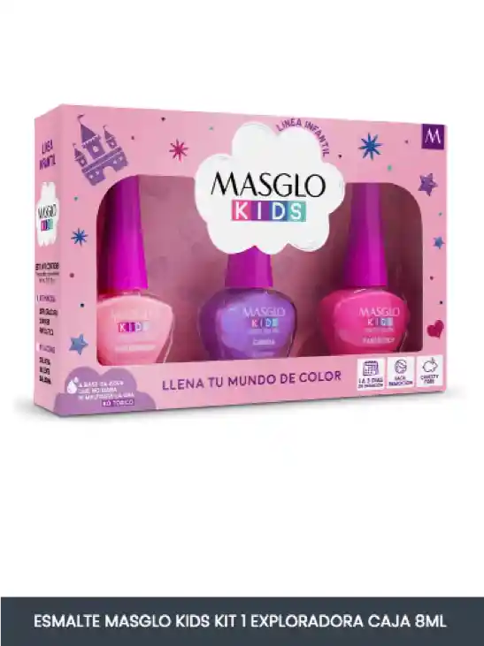 Kit Esmalte Niñas Masglo Kids Exploradora