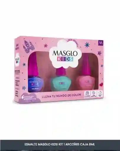 Kit Esmalte Niñas Masglo Kids Arcoíris