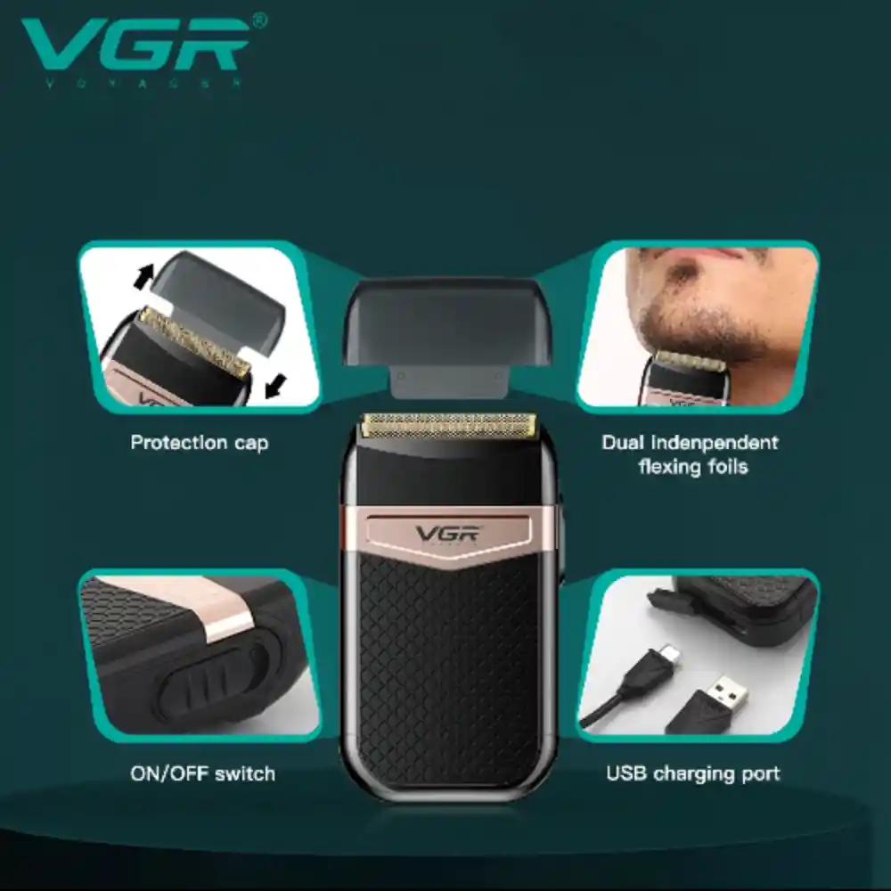  Rasuradora Electrica Recargable Afeitadora Pro Usb VGR V331 