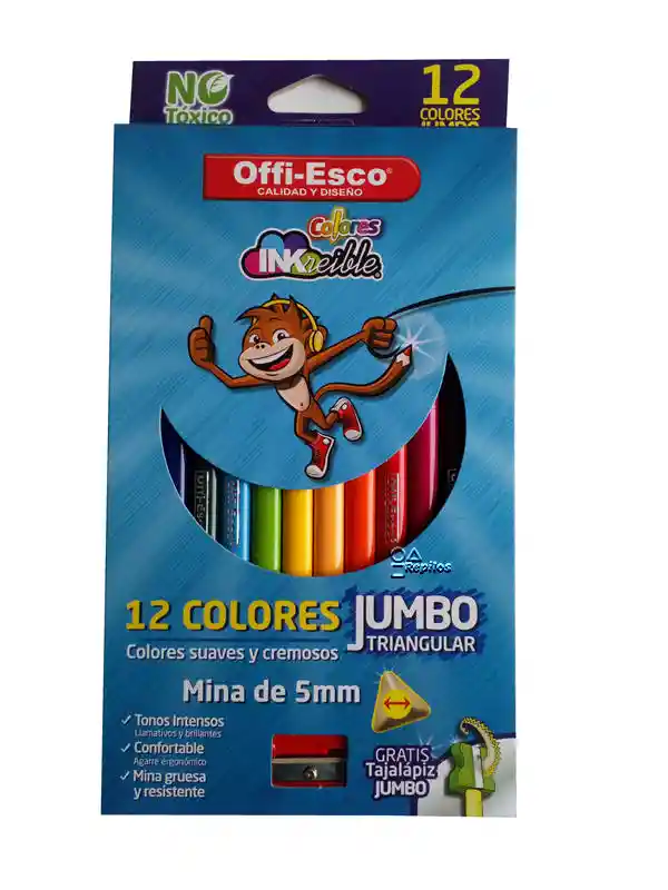 Lapiz Color Offi- Esco Jumbo X 12