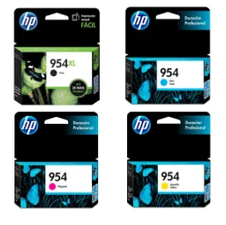 Combo Cartucho De Tinta Hp 954xl Negra Y 954 Colores Original