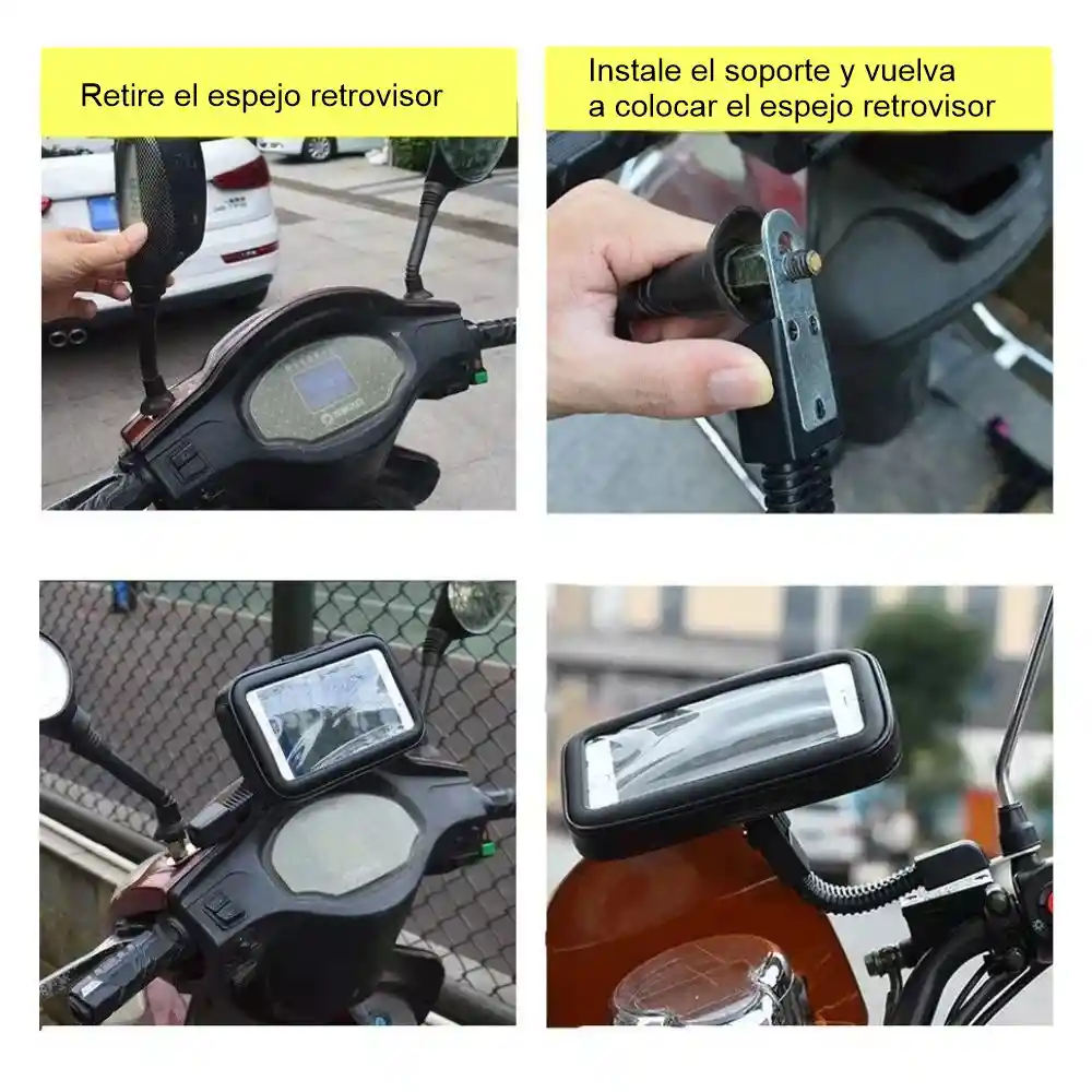 Soporte Estuche De Celular Impermeable Para Moto Y Bicicleta
