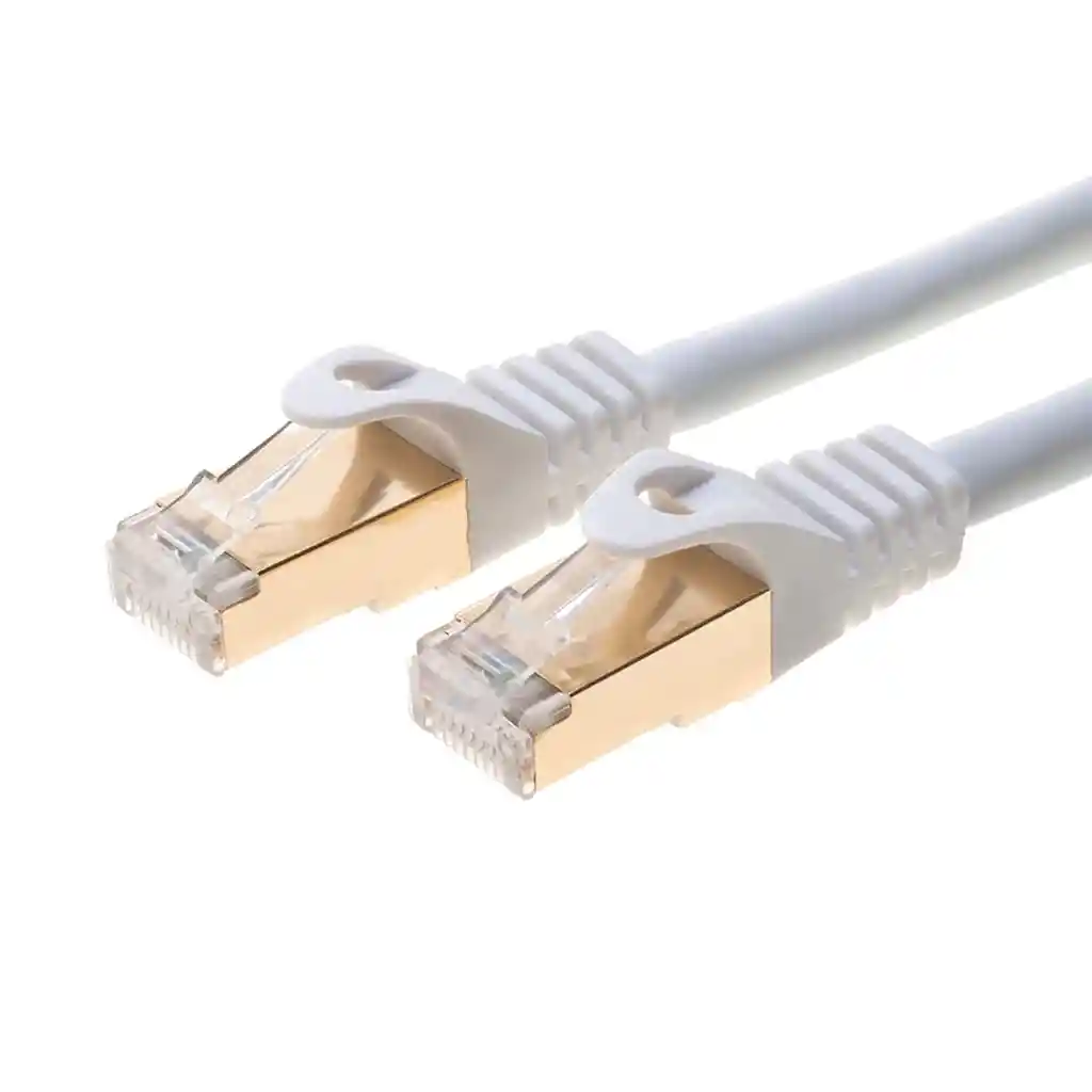 Cable De Red Utp Categoría 7 Blanco 100% Cobre 3 Metros