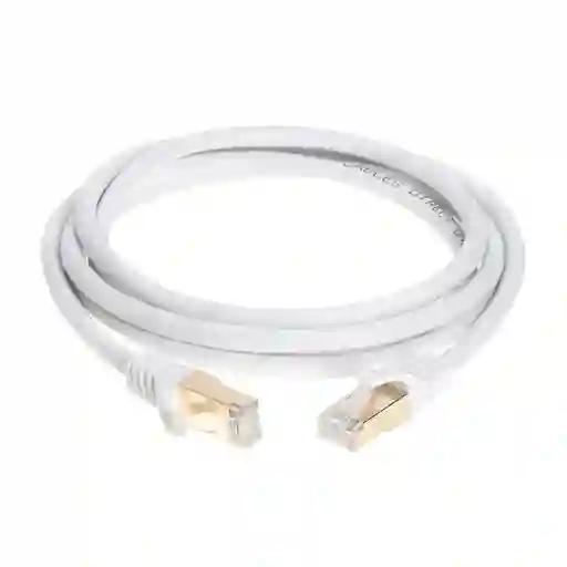 Cable De Red Utp Categoría 7 Blanco 100% Cobre 3 Metros