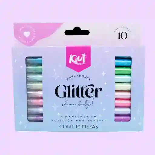 Kiut Marcadores Glitter X 10 Unds