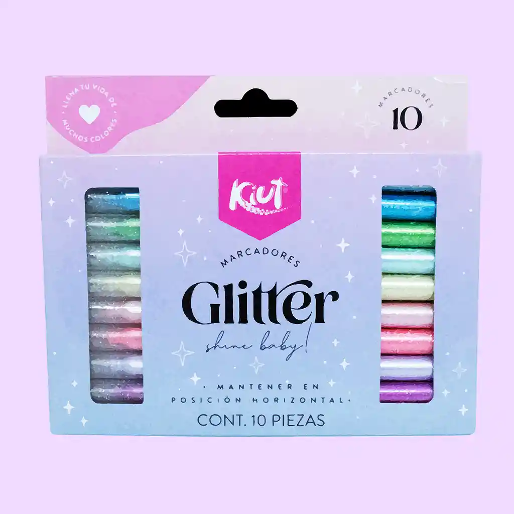 Kiut Marcadores Glitter X 10 Unds