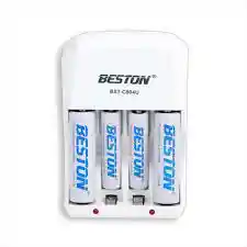 Cargador De Pilas Beston + 2 Pilas Aa Y 2 Pilas Aaa