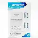 Cargador De Pilas Beston + 2 Pilas Aa Y 2 Pilas Aaa