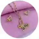 Set Cadena, Dije Y Topos Oro Laminado 18k