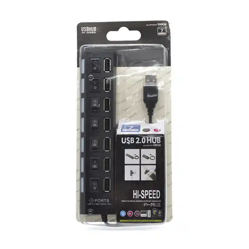 Hub Usb 3.0 De 7 Puertos Con Interruptor Consmo