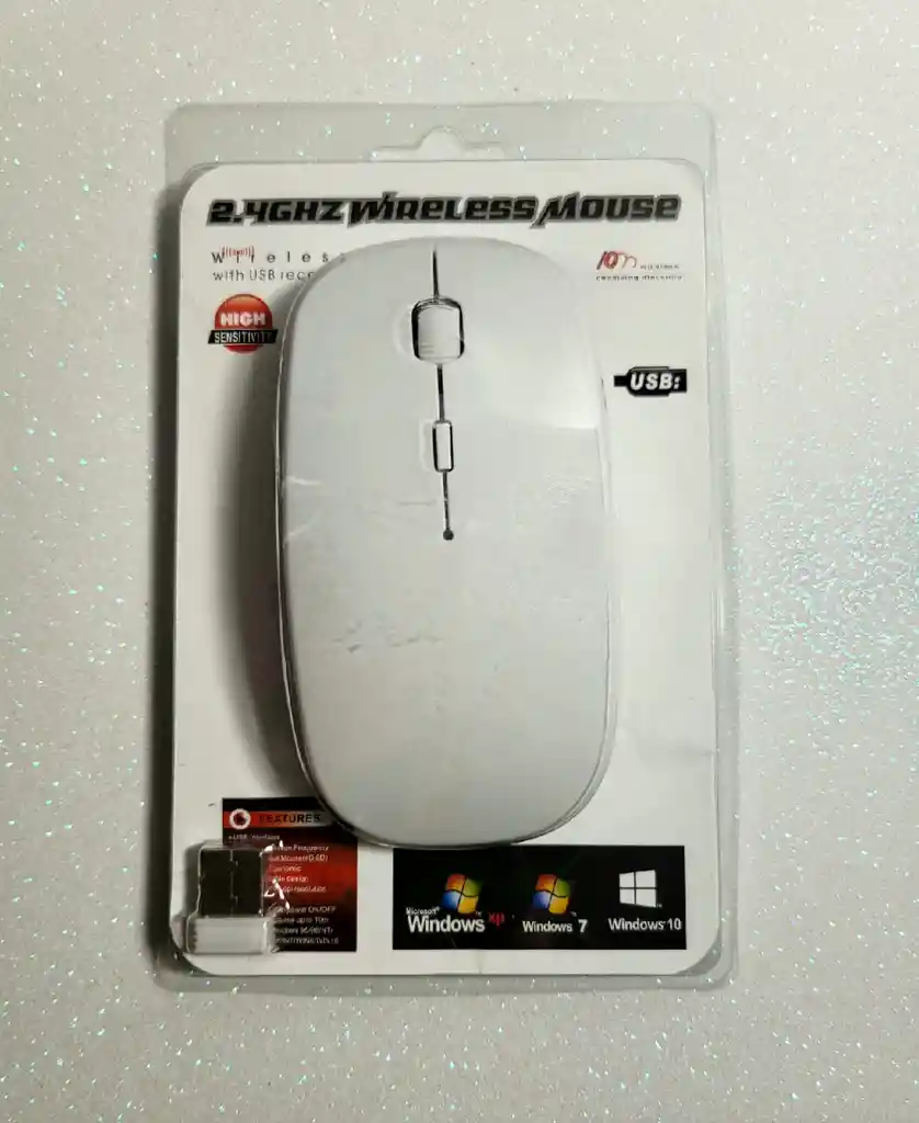 Ratón Mouse Inalámbrico 2.4ghz Usb Blanco