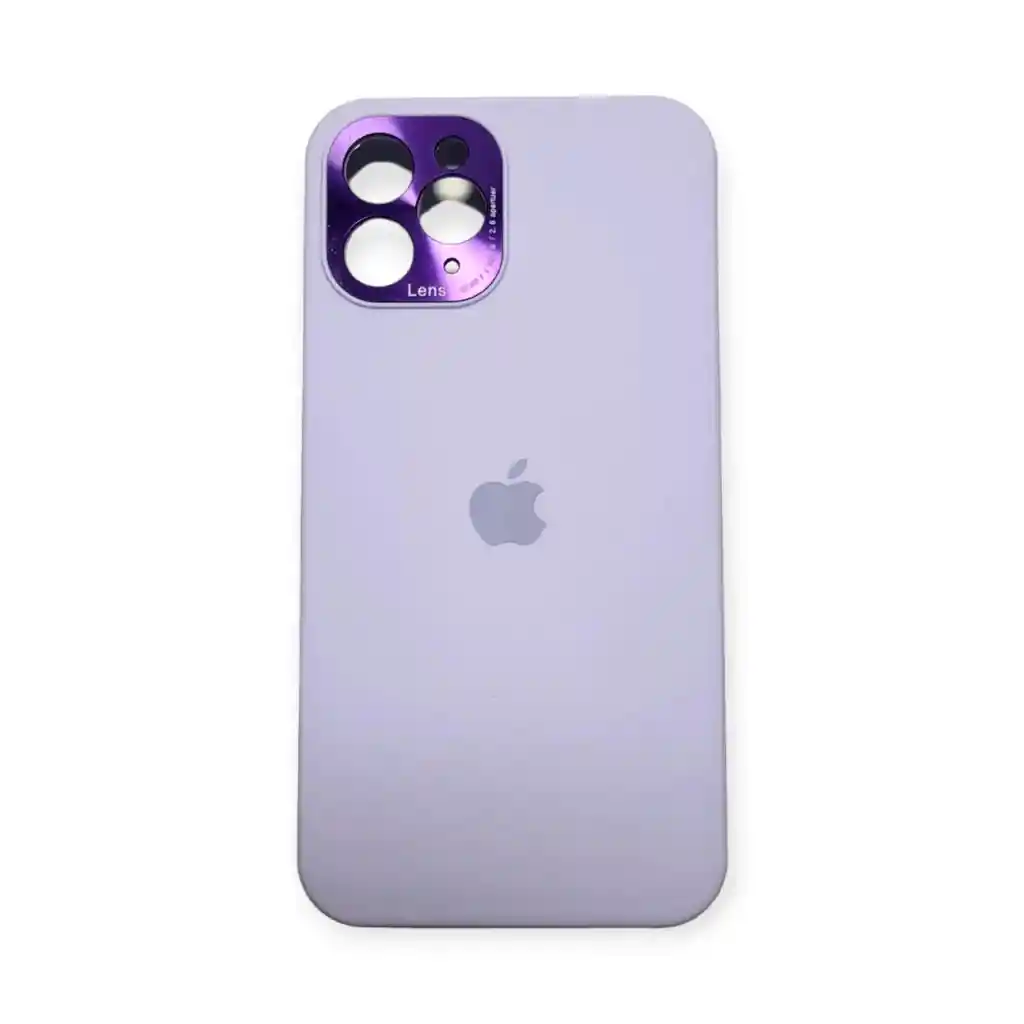 Silicone Case Estuche Funda Con Protector Cámara Para Iphone 11 Pro Lila