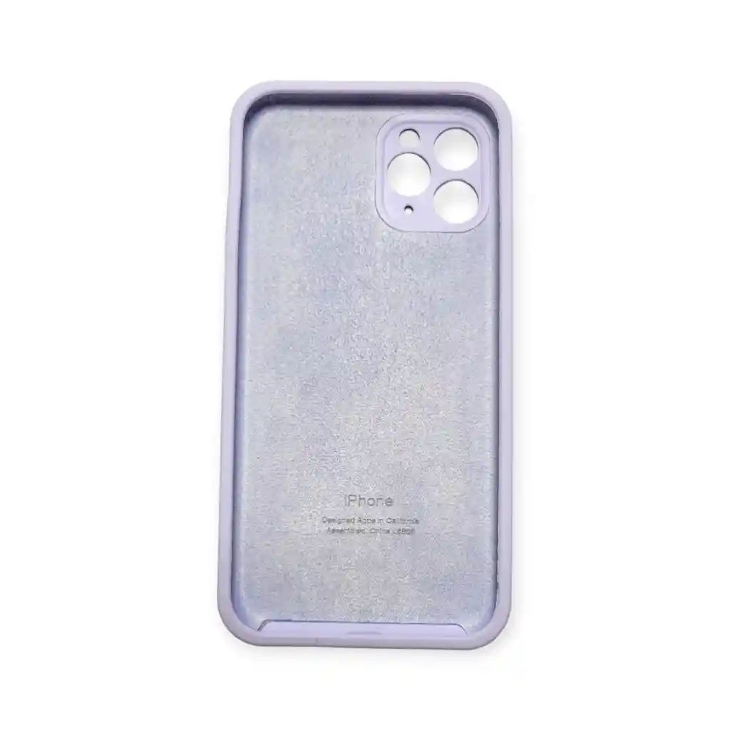 Silicone Case Estuche Funda Con Protector Cámara Para Iphone 11 Pro Lila