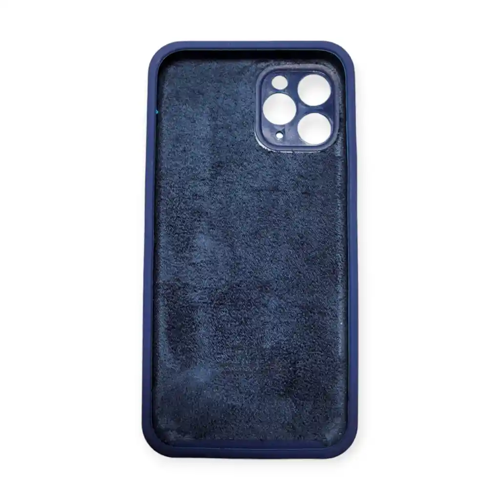 Silicone Case Estuche Funda Con Protector Cámara Para Iphone 11 Pro Azul Marino