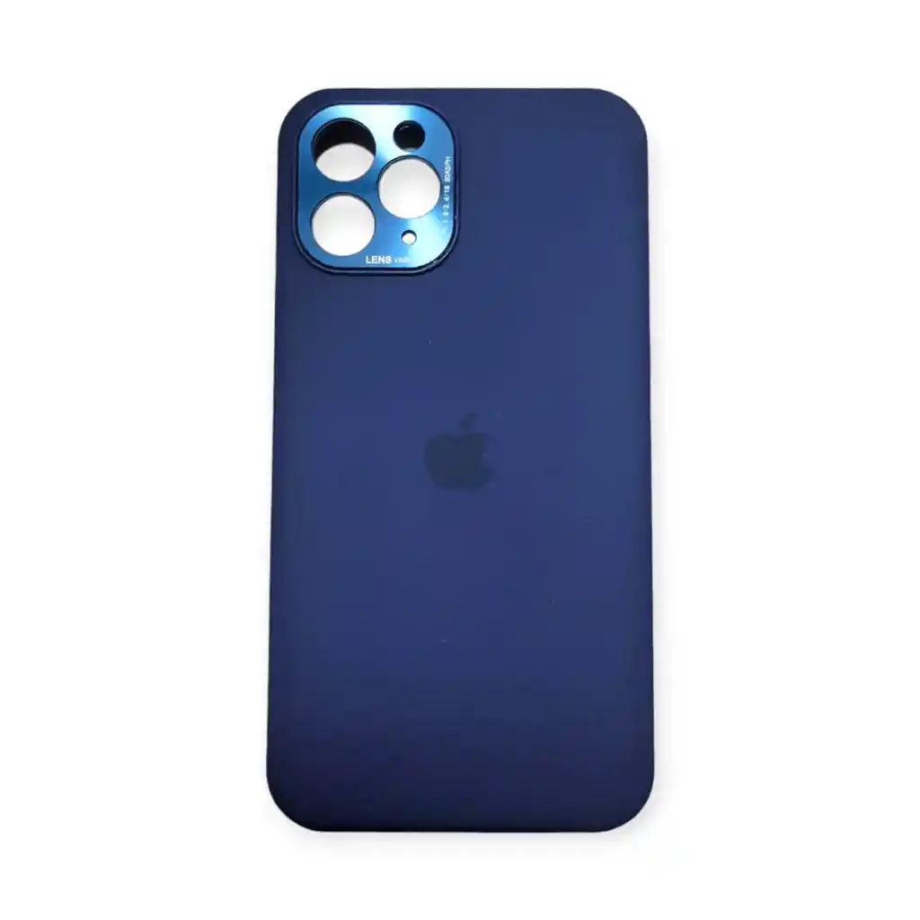 Silicone Case Estuche Funda Con Protector Cámara Para Iphone 11 Pro Azul Marino