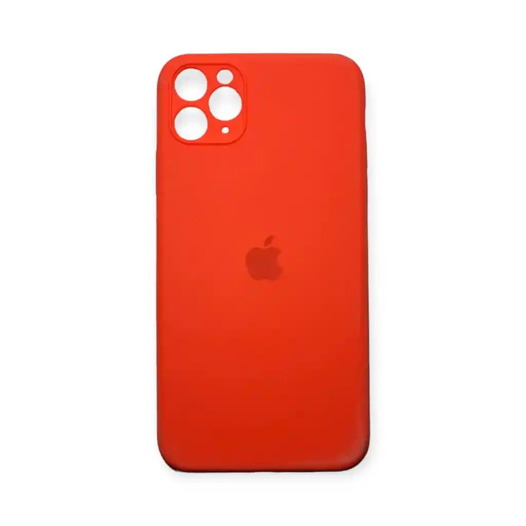 Silicone Case Estuche Funda Para Iphone 11 Pro Max Naranja Neón