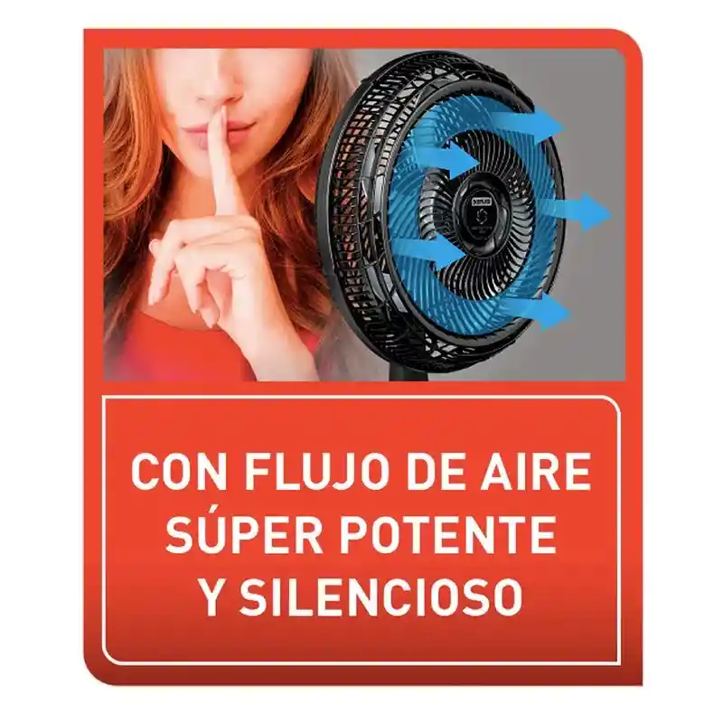 Samurai Ventilador Silen Forceplus 2 En 1 Gris