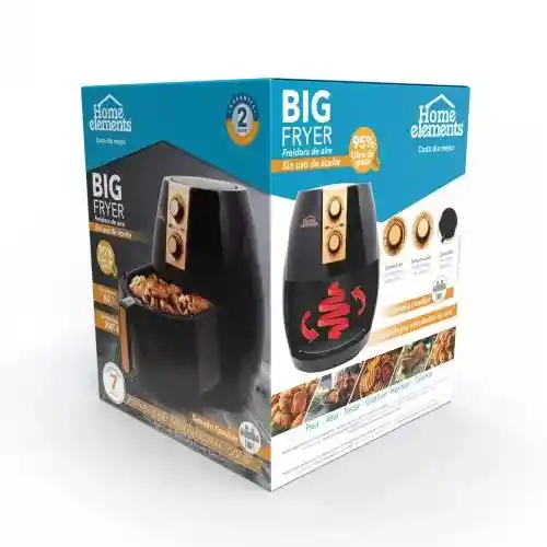 Home Elements Freidora Aire 7lt Big Fryer Kdf540