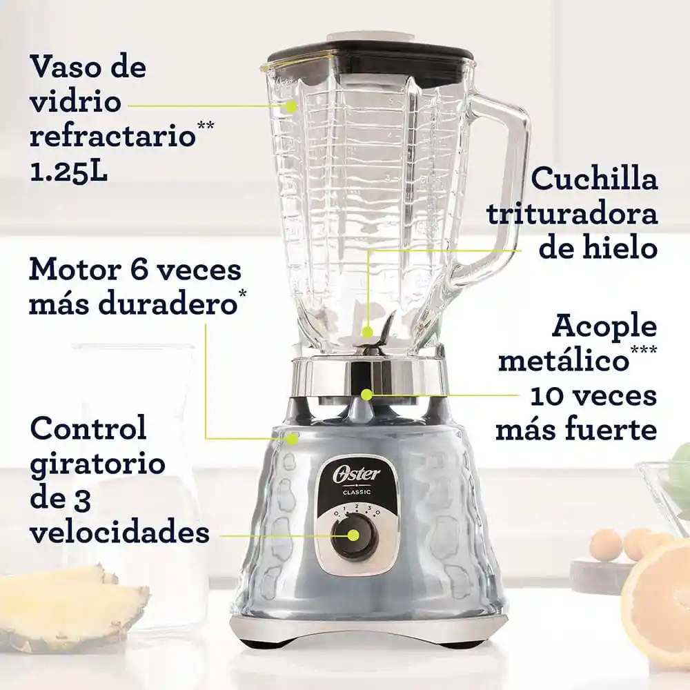 Licuadora Oster Clásica Cromada 700w