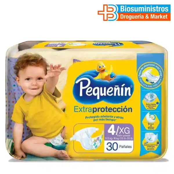 Pañales Pequeñin Etapa 4 X 30und Extraproteccion