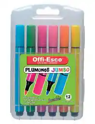 Estuche Plumones Jumbo Offiesco X 12 Oe-082