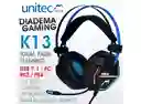 Diadema Gamer Unitec K13, Usb 7.1 Virtual Ps3/ps4/pc Luz Led