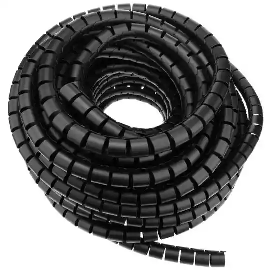 Organizador De Cables Espiral Plastico Negro Por Metro