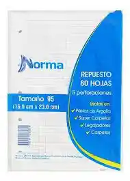 Respuesto Norma Hojas Folder 16 X 32 X 80 Hojas