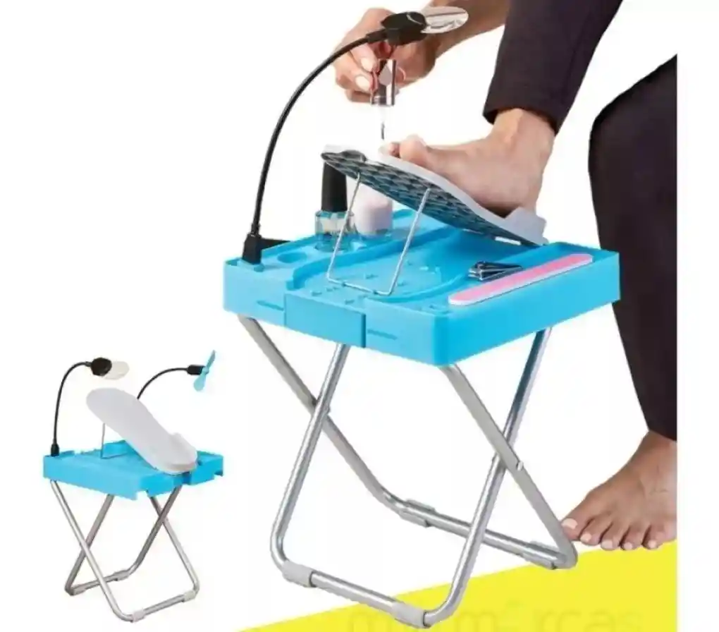 Mesa Para Pedicure Plegable Con Lupa Y Ventilador