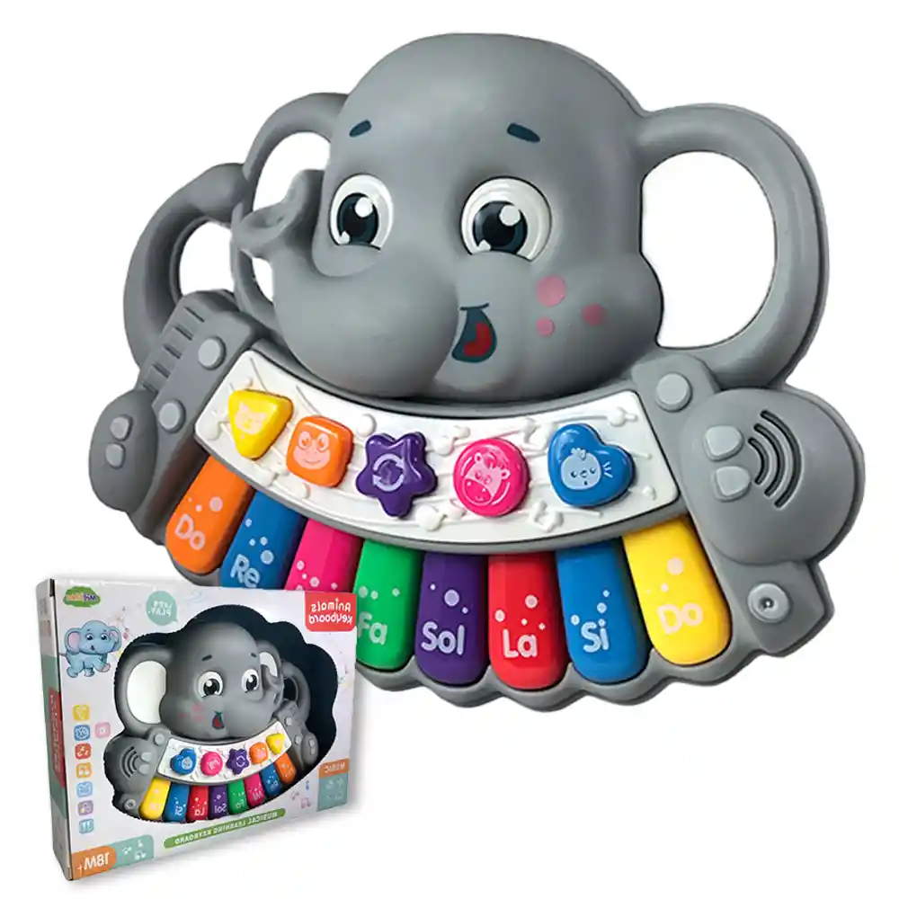 Juguete Piano Musical Interactivo Infantil Bebes Elefante