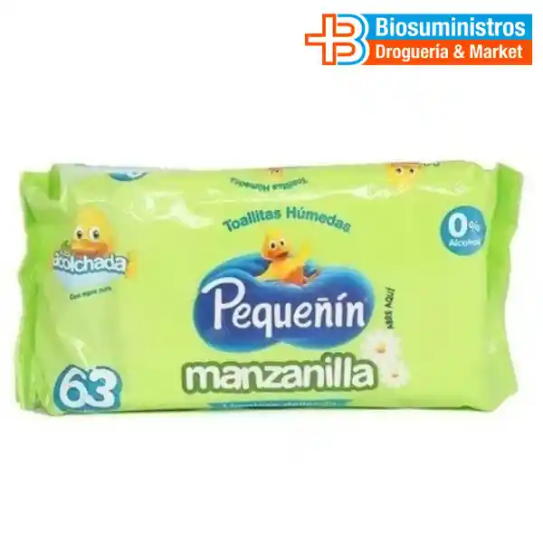 Toallitas Húmedas Pequeñin Manzanilla 63 Und