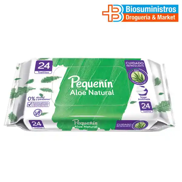  Toallitas Humedas Pequeñin Aloe Natural X24 Unds 