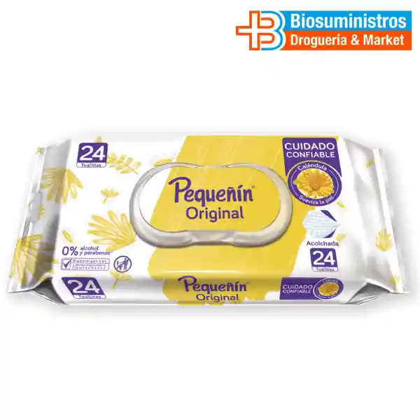  Toallitas Humedas Pequeñin Original X 24 Und 