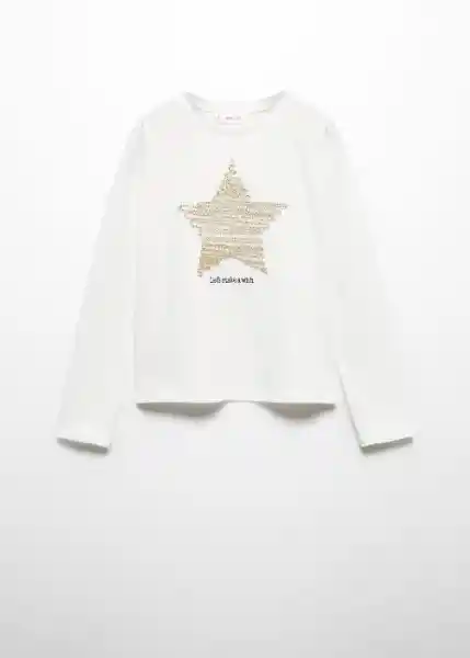 Camiseta Wish Off White Talla 10 Niña Mango