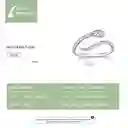 Anillo Argolla Para Mujer Serpiente Ajustable En Plata 925