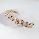 Brazalete Pulsera Tejido Cruzado Esferas Dorado Sirene Rose