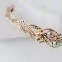 Brazalete Pulsera Tejido Cruzado Esferas Dorado Sirene Rose