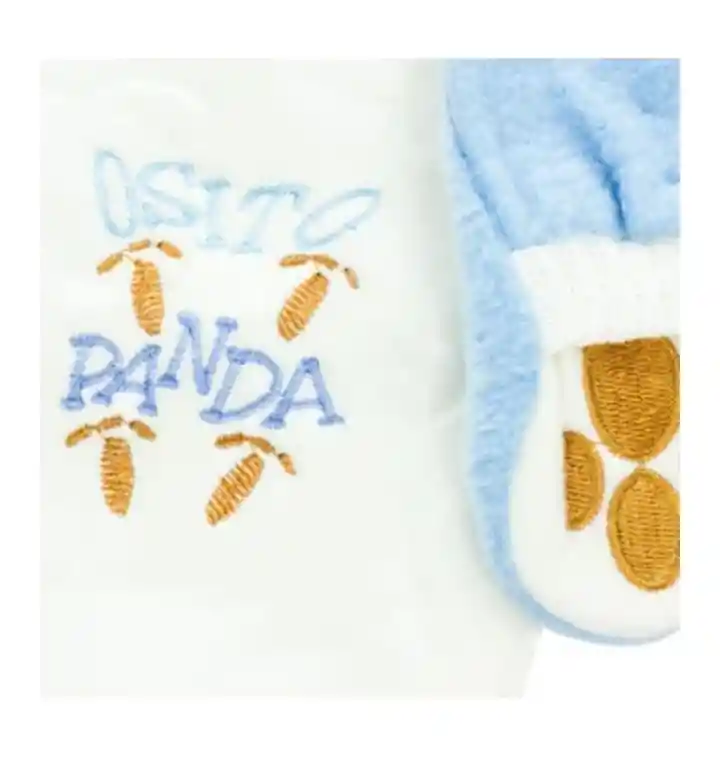 Conjunto Pijama 2 Piezas Troquelada Panda - Azul 0-3 Meses